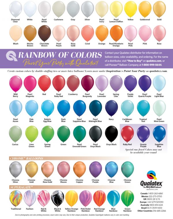 Qualatex Colour Chart